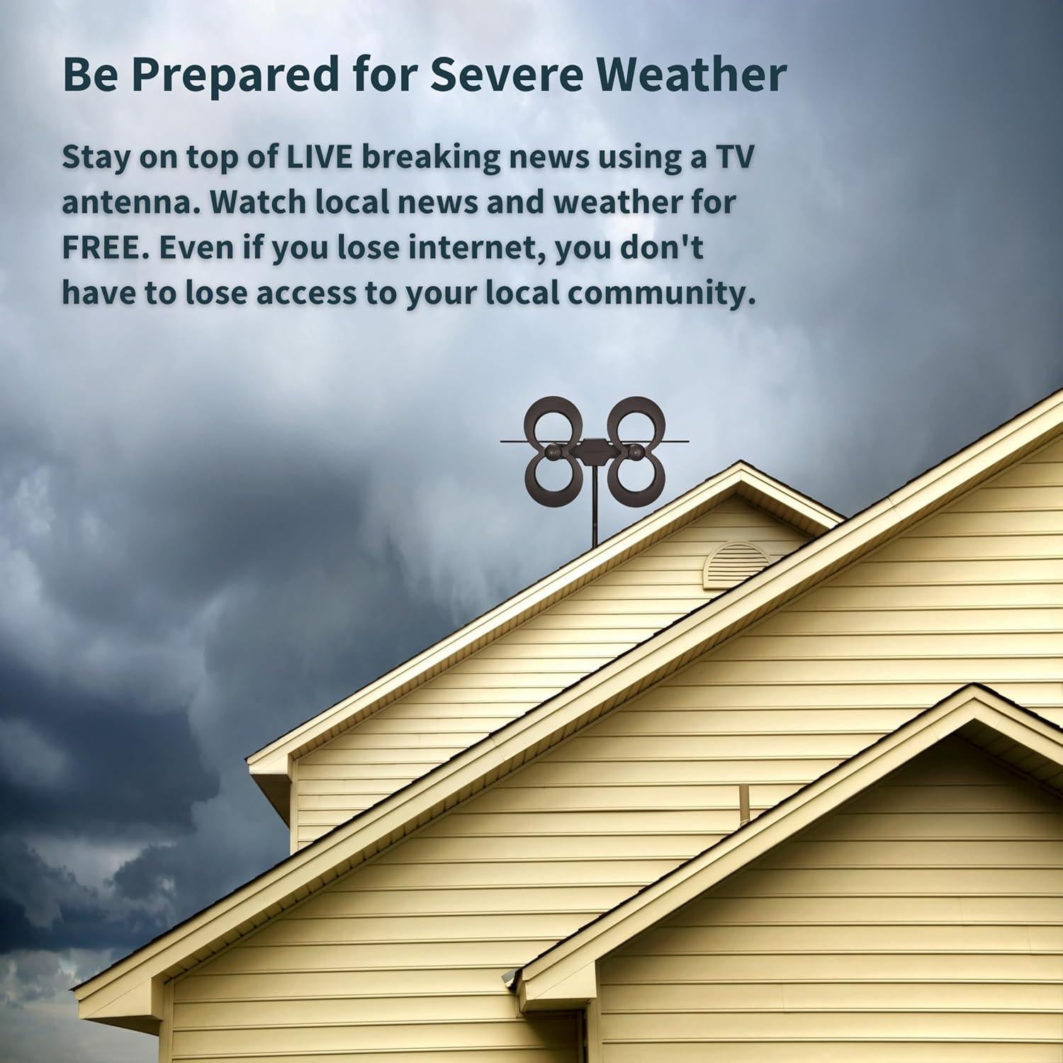 Antena de TV ClearStream 4MAX Completo - UHF VHF 70+ Millas