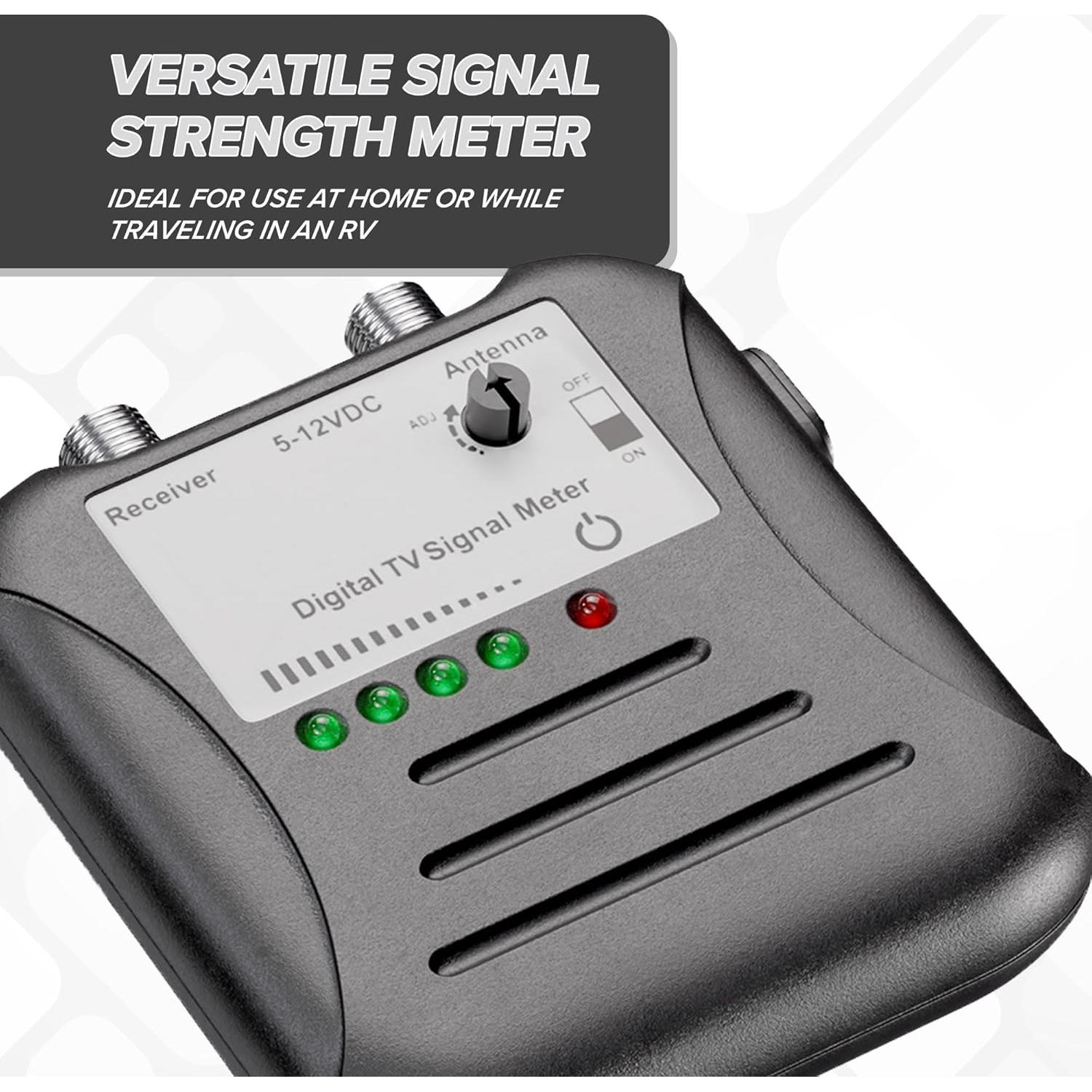 Medidor de Fuerza de Señal EL CIMPLE CO con LED y Coaxial