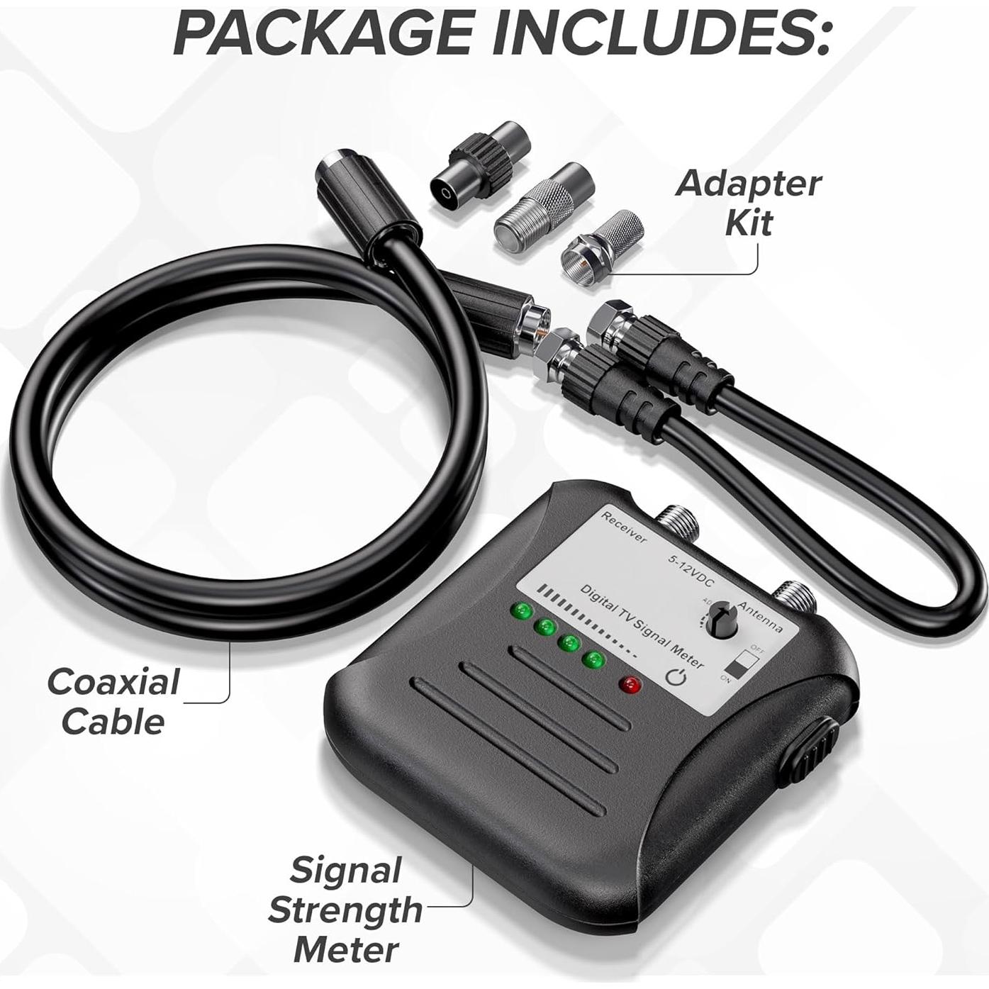 Medidor de Fuerza de Señal EL CIMPLE CO con LED y Coaxial