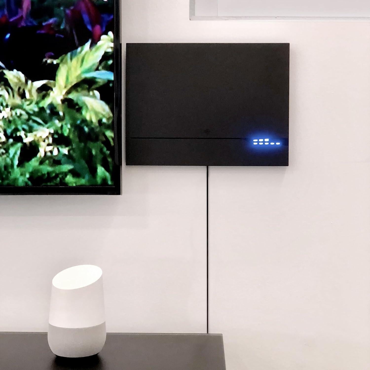 Antena de TV HD Amplificada GE 40529 con Medidor de Señal LED