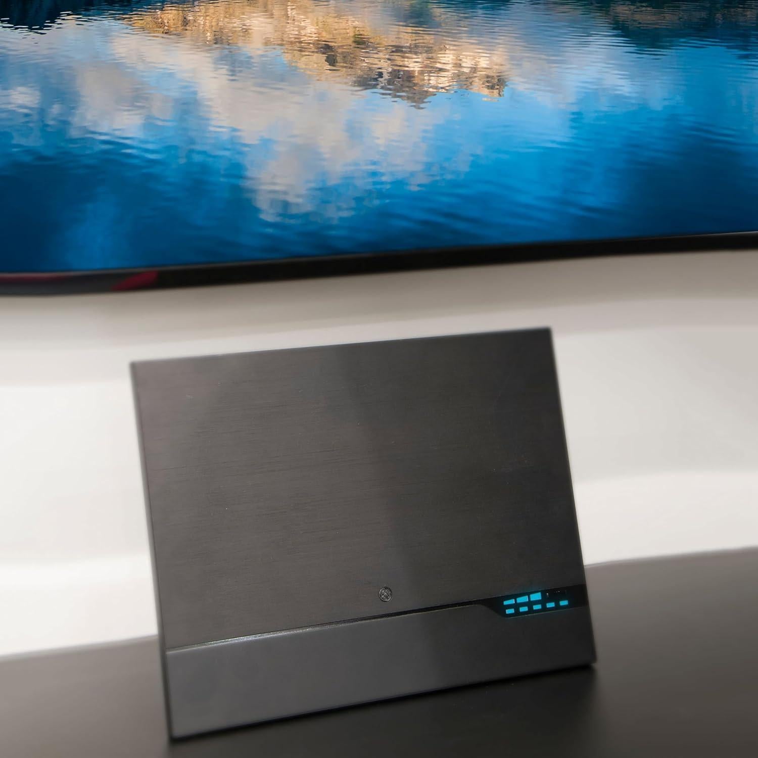 Antena de TV HD Amplificada GE 40529 con Medidor de Señal LED