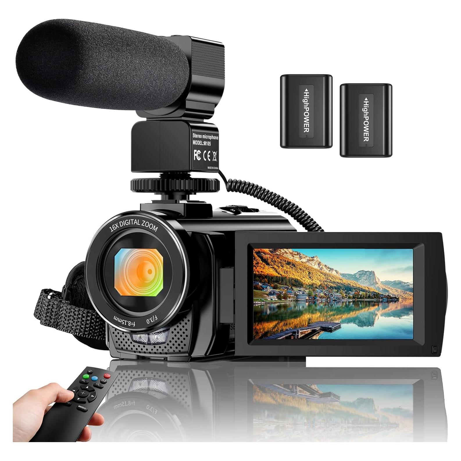 Cámara de Video ALSONE 1080P 24MP Pantalla 3" Rotativa