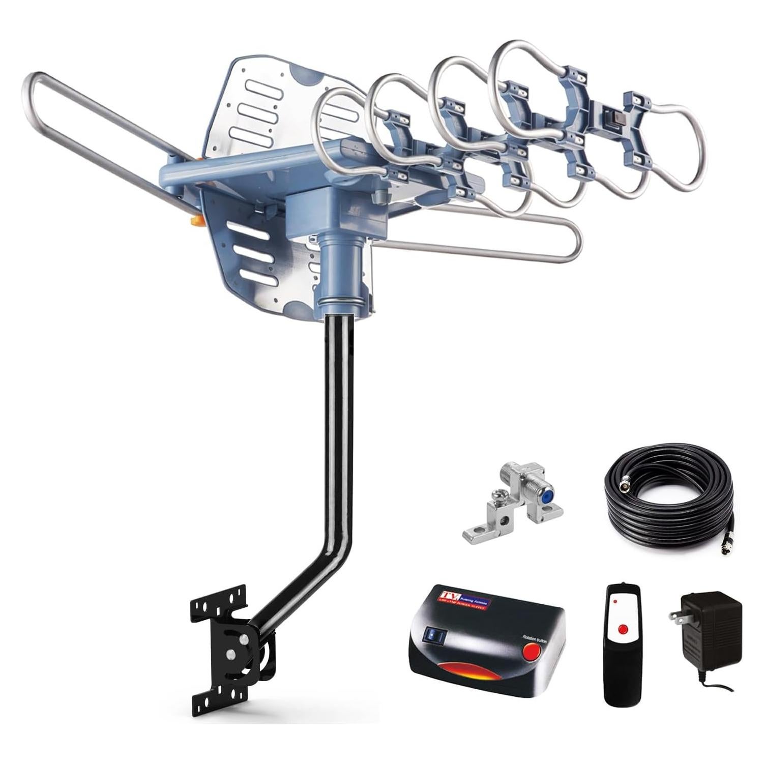 Antena de TV Exterior Aimto-Pro WA-2608, 150 millas, 4K HD