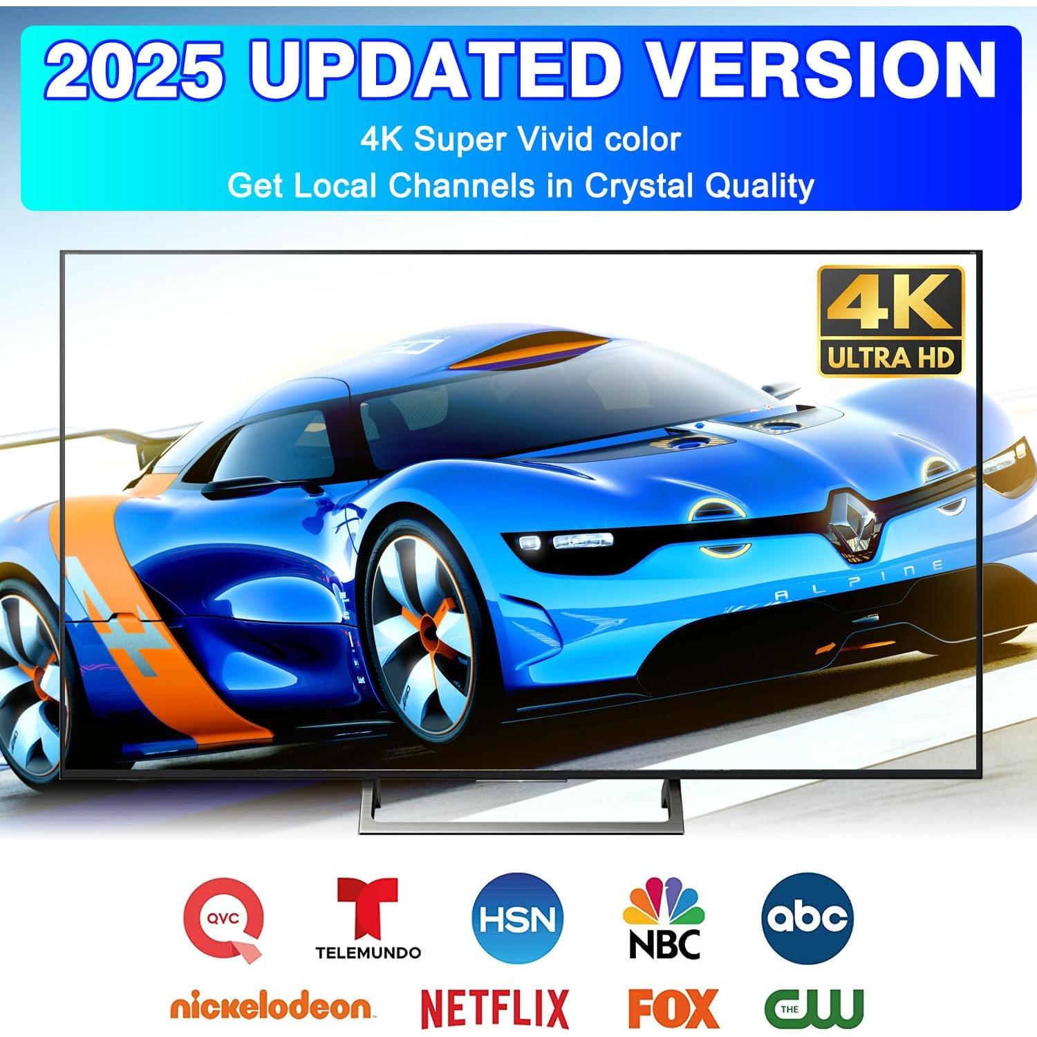 Antena de TV HIDB 2025 Interior 360° Recepción 4K HD