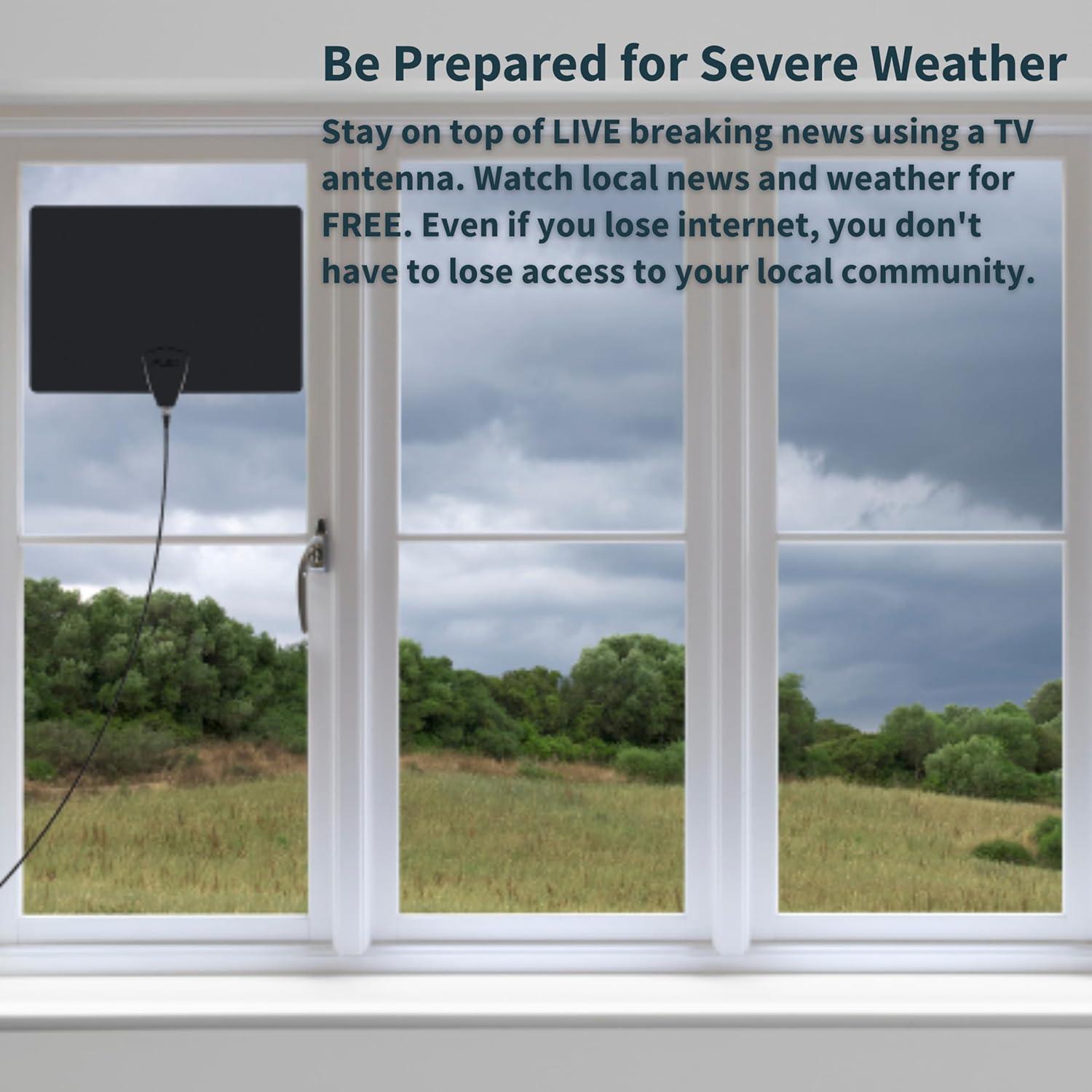 Antena de TV Interior Amplificada Antennas Direct ClearStream FLEX, UHF VHF, 50+ Millas