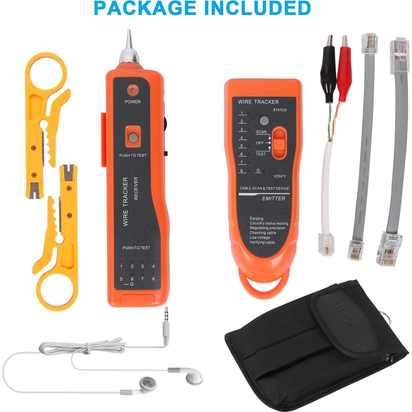 Probador de Cable de Red Goeco RJ11 RJ45 con Kit de Pelacables