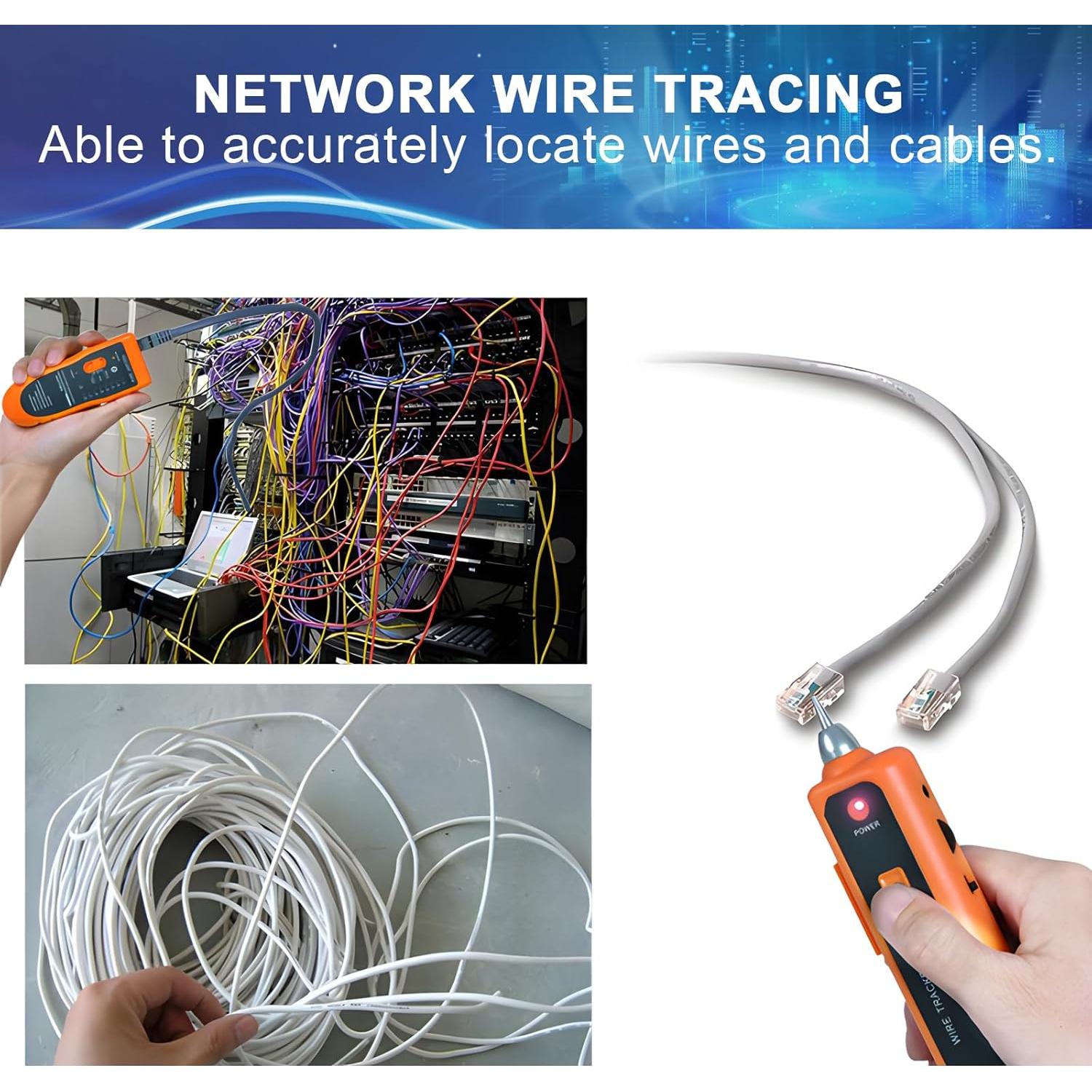 Probador de Cable de Red Goeco RJ11 RJ45 con Kit de Pelacables