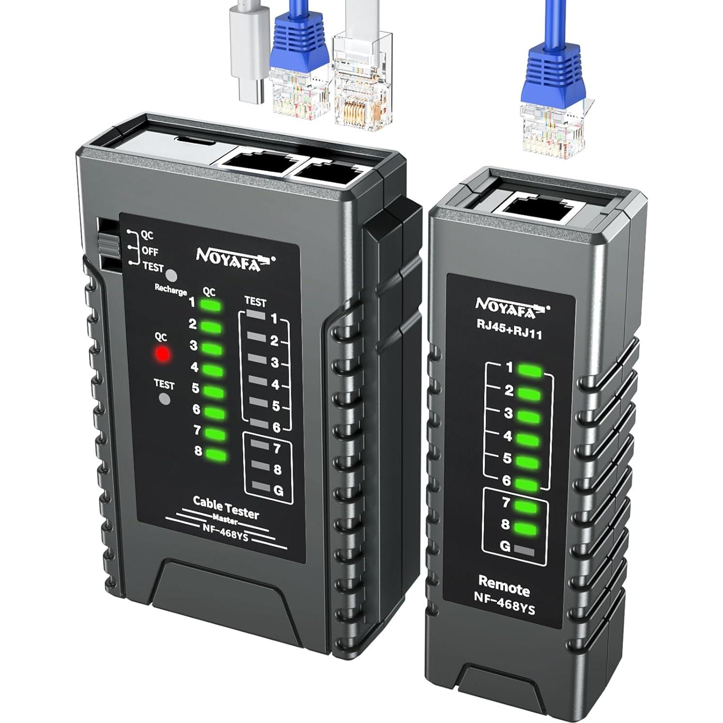 Probador de Cable de Red NOYAFA NF-468YS Recargable 60V