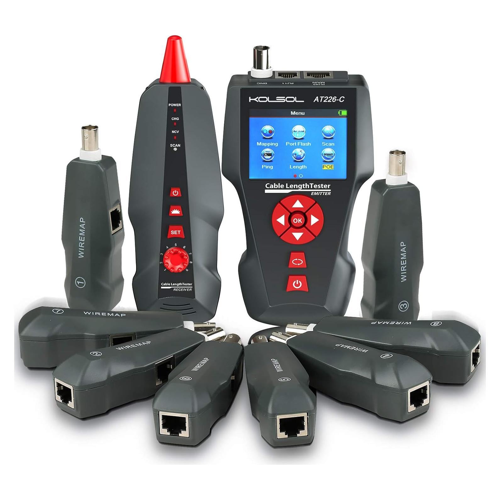 Probador de Cable de Red NOYAFA NF-8601W con Pantalla LCD