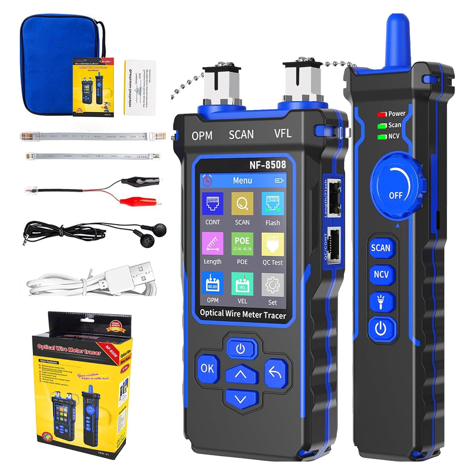 Probador de Cable de Red NF-8508 con Medidor de Potencia Óptica