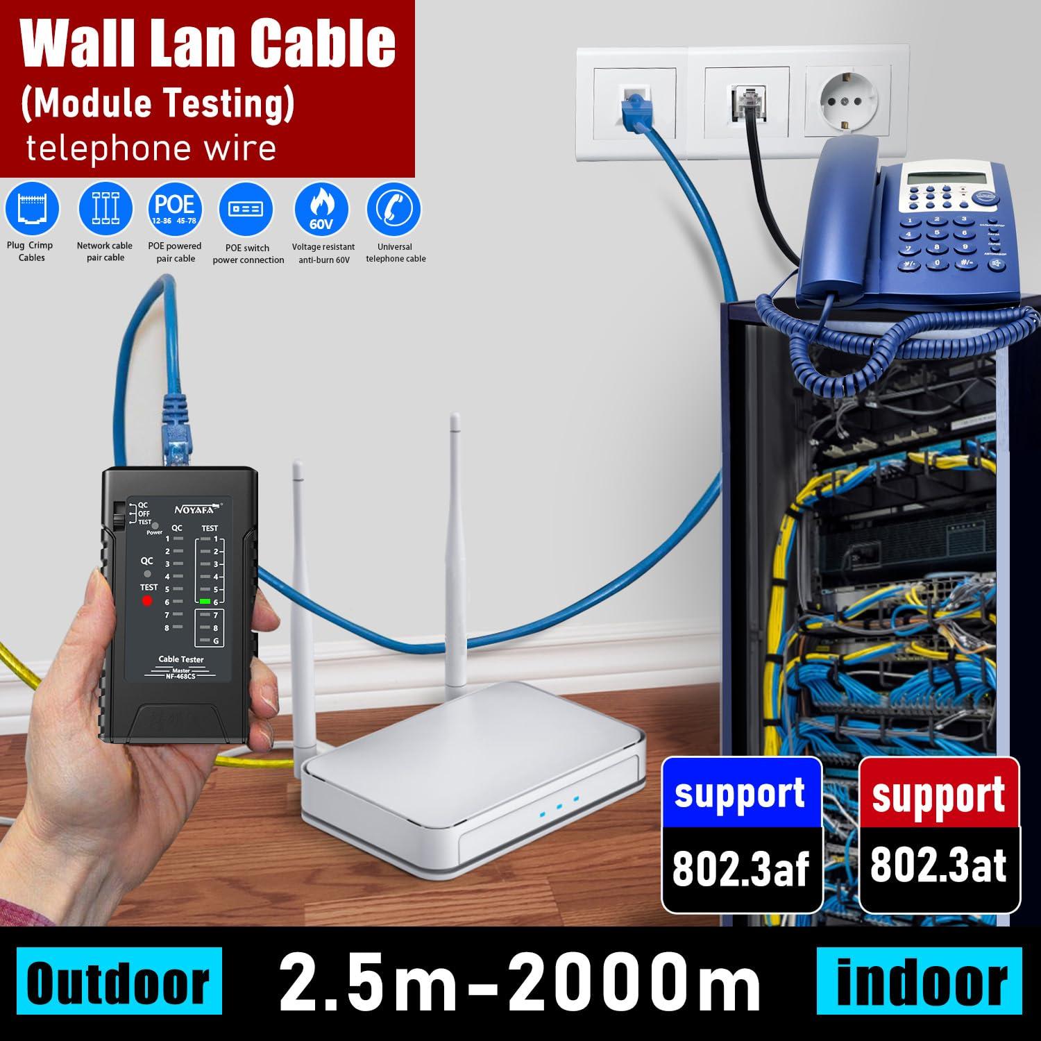 Probador de Cable de Red NF-468CS RJ45/RJ11 - Continuidad Ethernet
