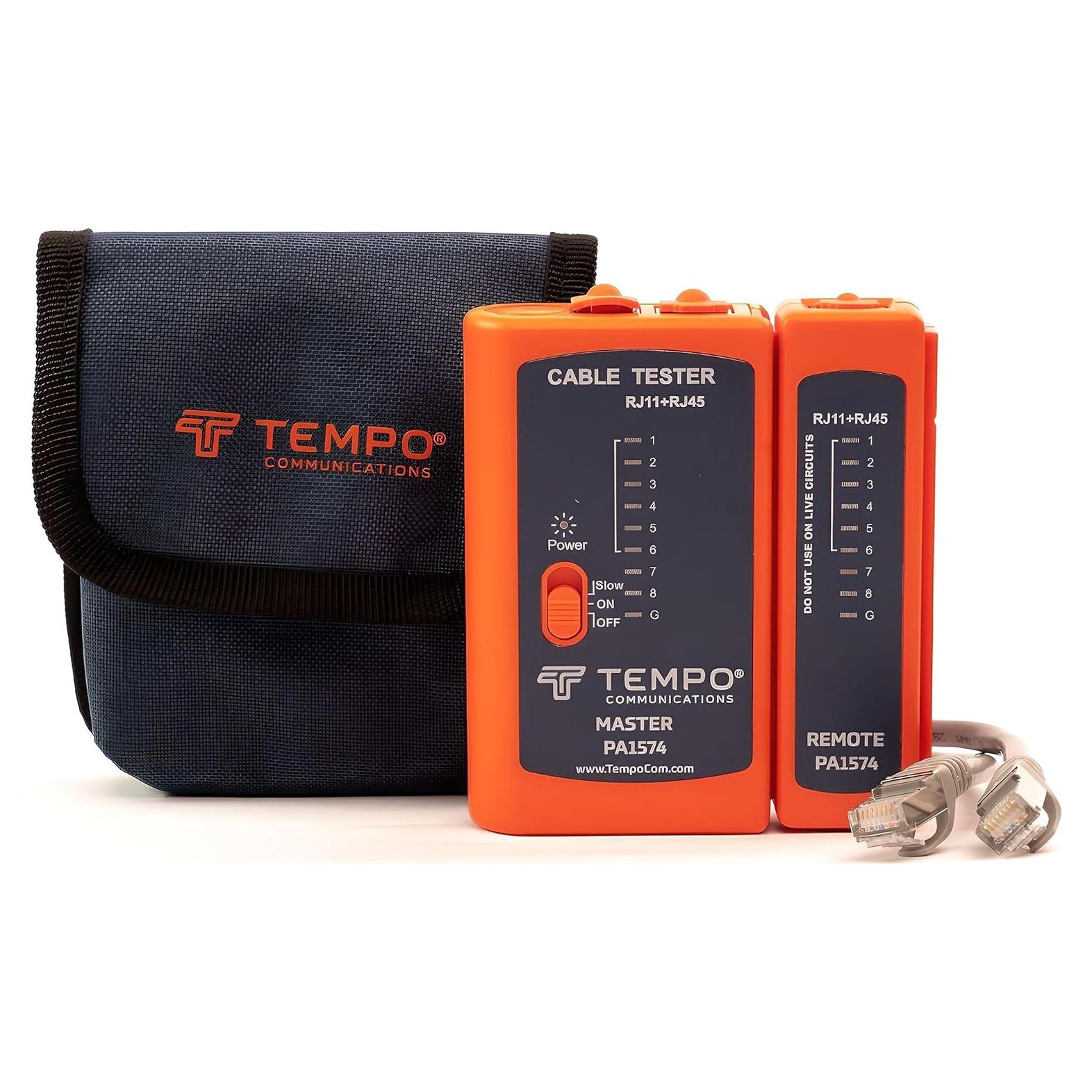Probador de Cable de Red Tempo PA1574 para RJ45, RJ11, RJ12