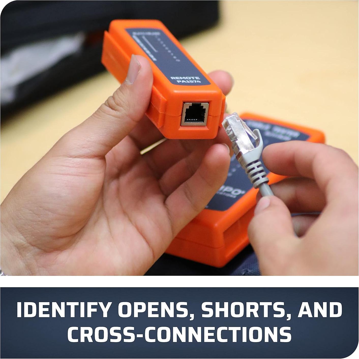 Probador de Cable de Red Tempo PA1574 para RJ45, RJ11, RJ12