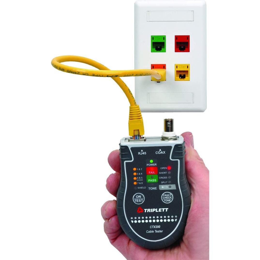 Probador de LAN Triplett CTX200 para RJ45 y Coaxiales