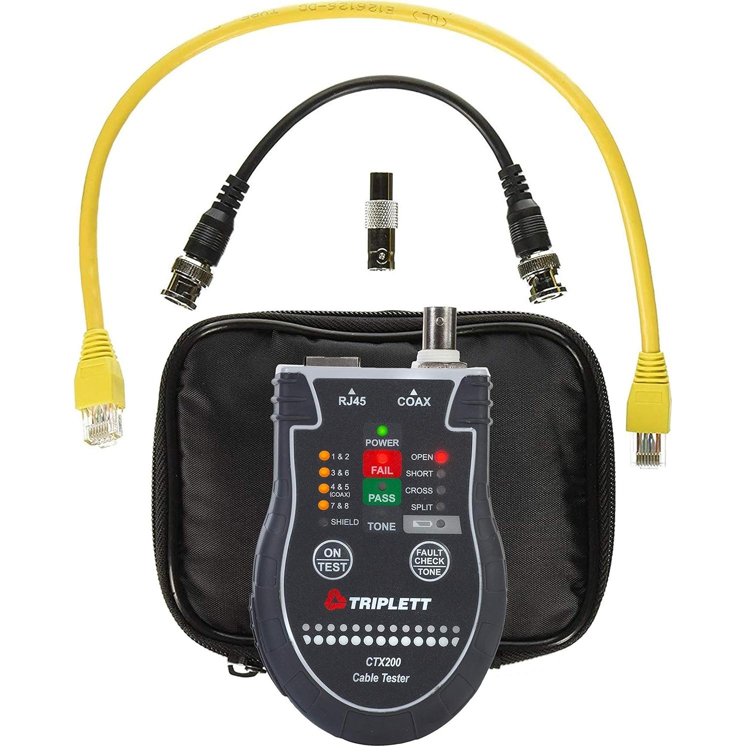 Probador de LAN Triplett CTX200 para RJ45 y Coaxiales