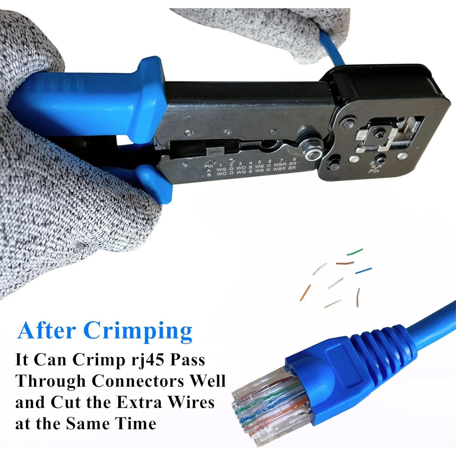 Kit de Crimpado RJ45 Gaobige Cat5e Cat6 con 50 Conectores