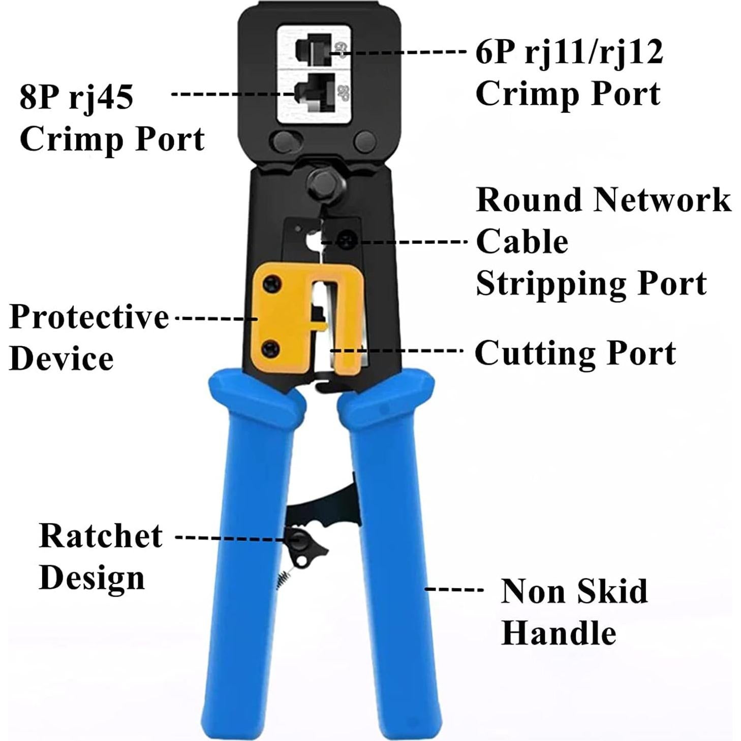 Kit de Crimpado RJ45 Gaobige Cat5e Cat6 con 50 Conectores