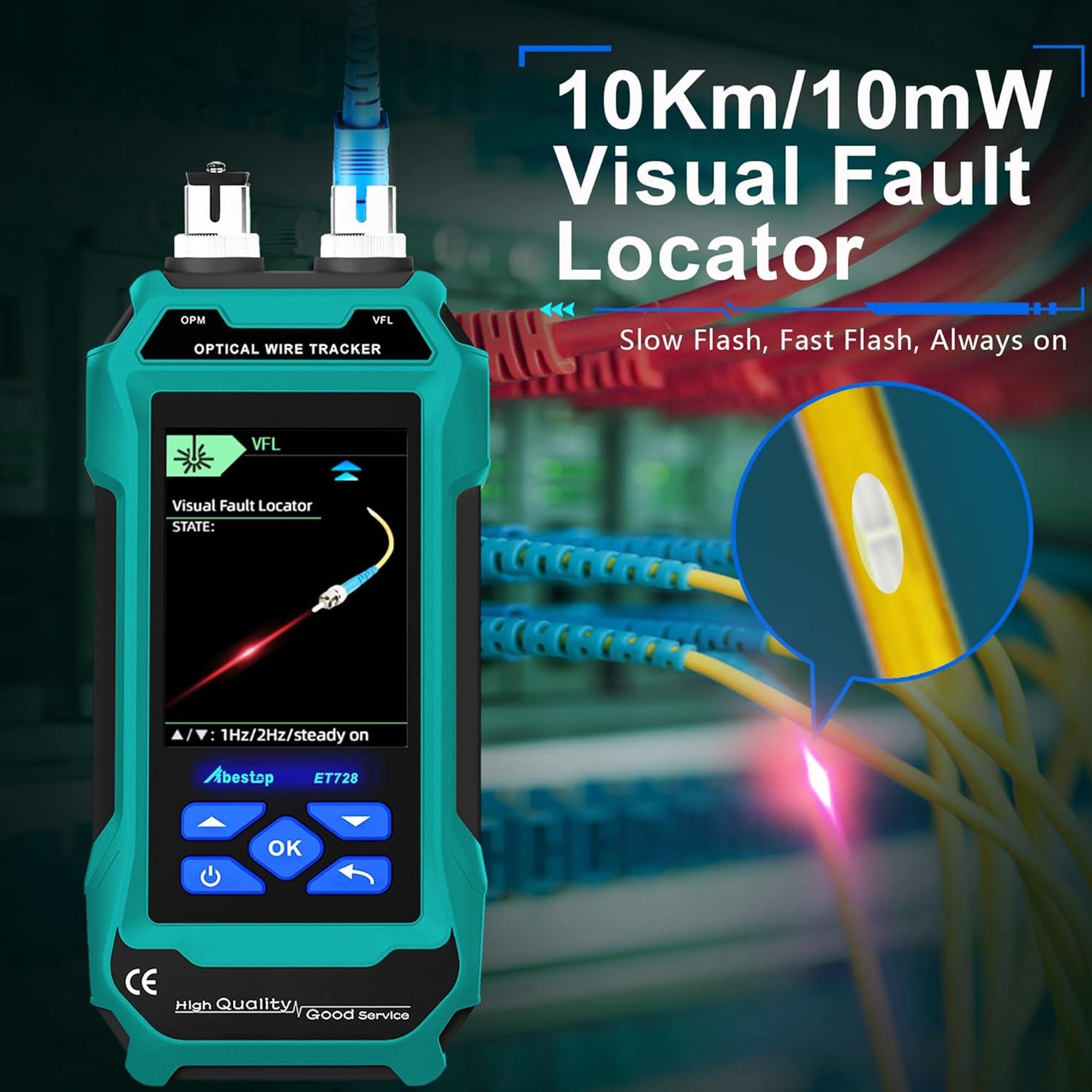 Probador de Cable de Red Abestop ET728 con Funciones Múltiples