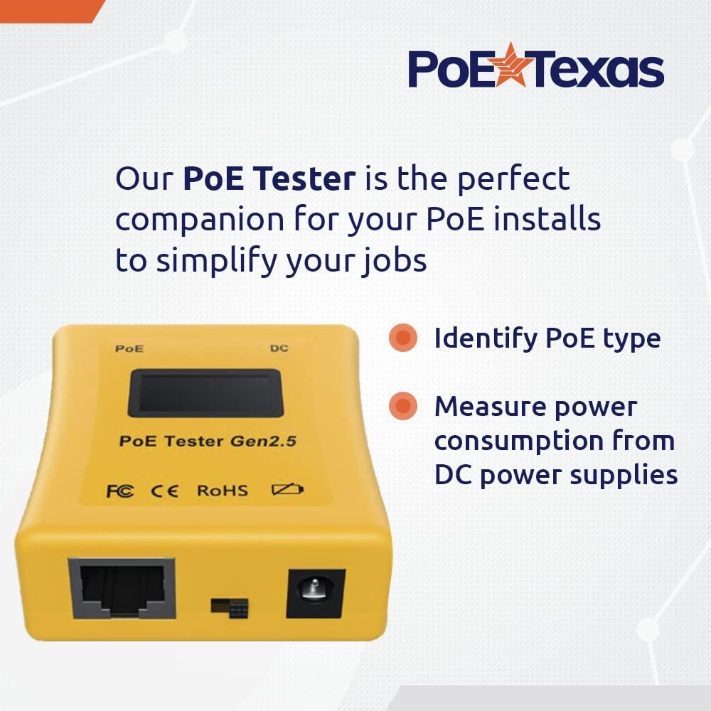 Probador PoE Gen2.5 PoE Texas - Medición de Voltaje y Corriente