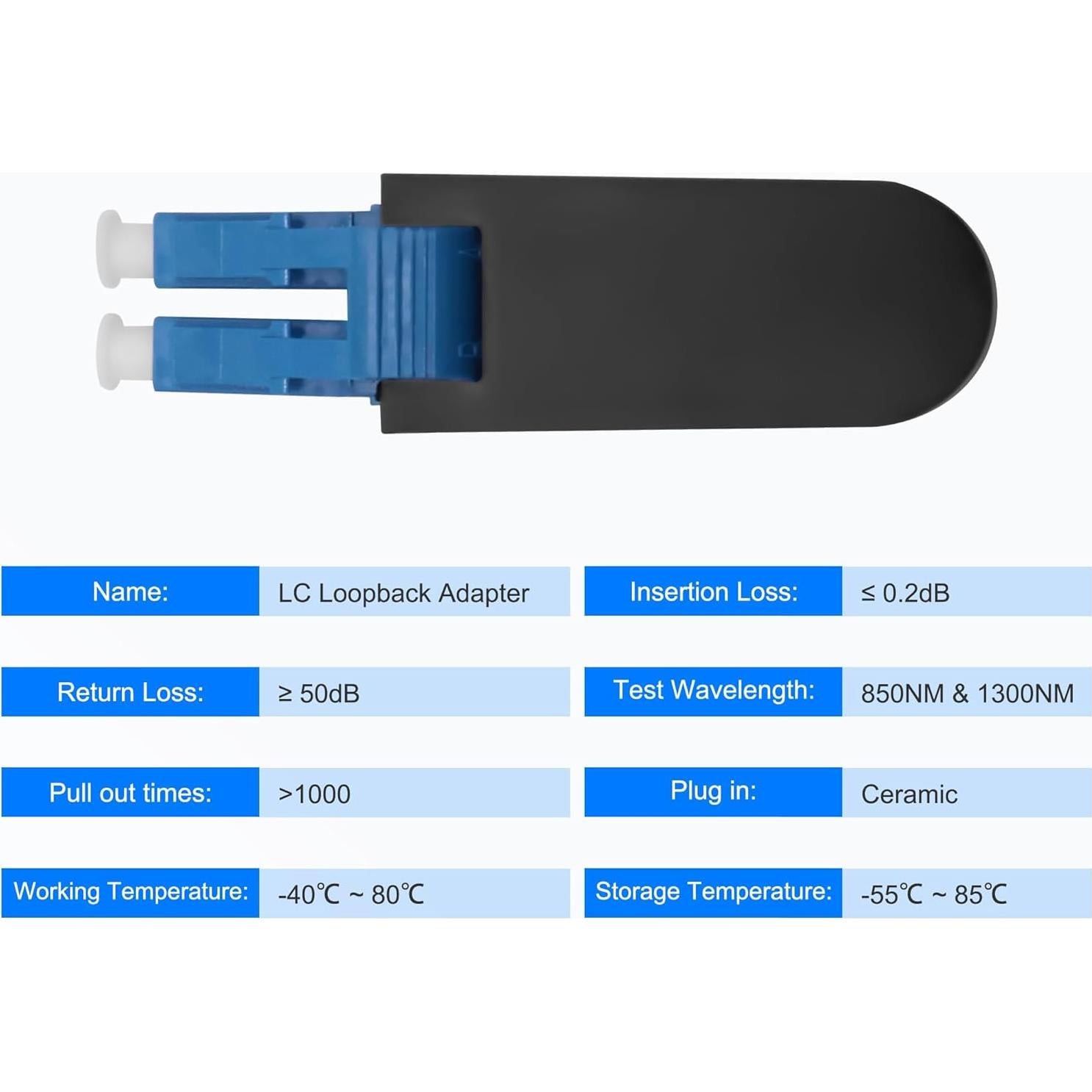 Probador de Fibra Óptica LC/UPC Dúplex Monomodo 9/125 - 2PCS