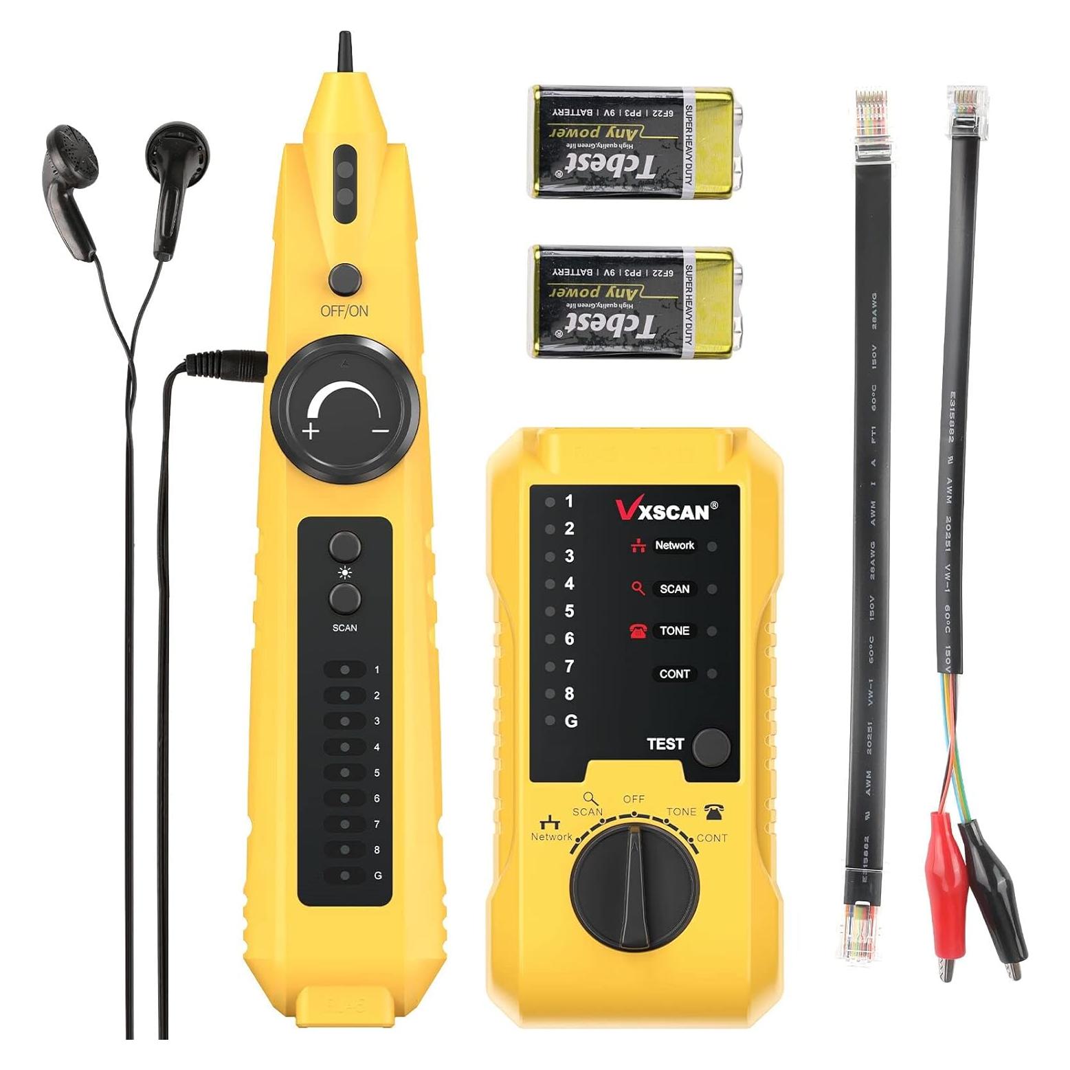 Probador de Cable de Red VXSCAN TL33 con Auriculares y LED