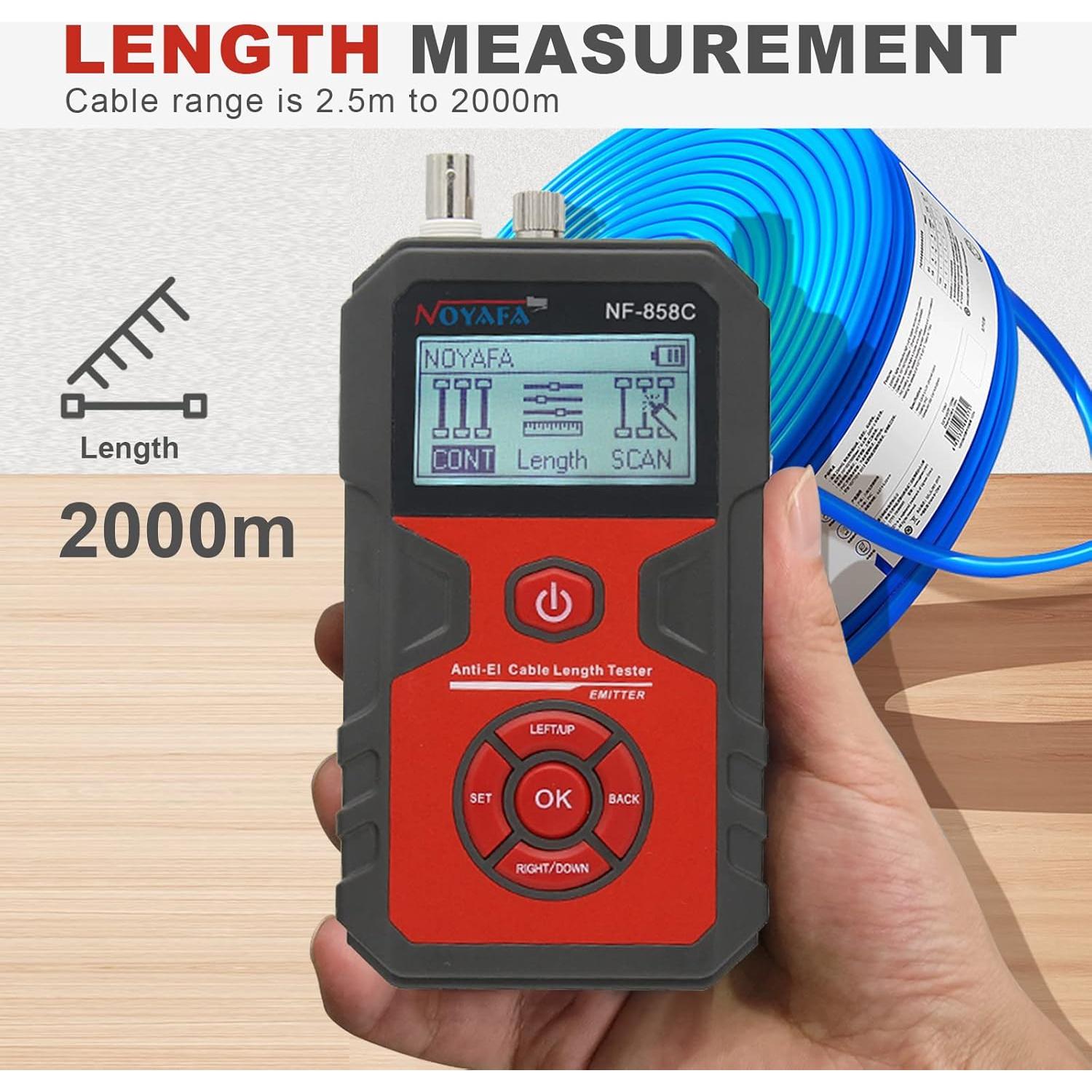 Probador de Cable de Red NOYAFA NF-858C con Localizador de Fallos