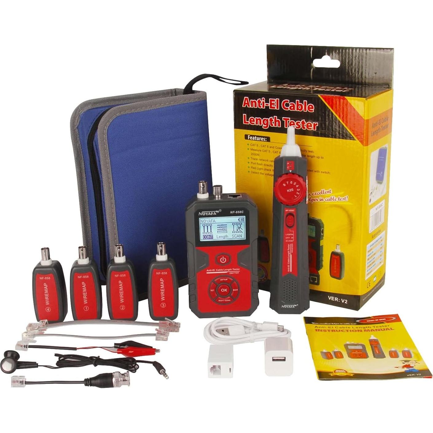 Probador de Cable de Red NOYAFA NF-858C con Localizador de Fallos