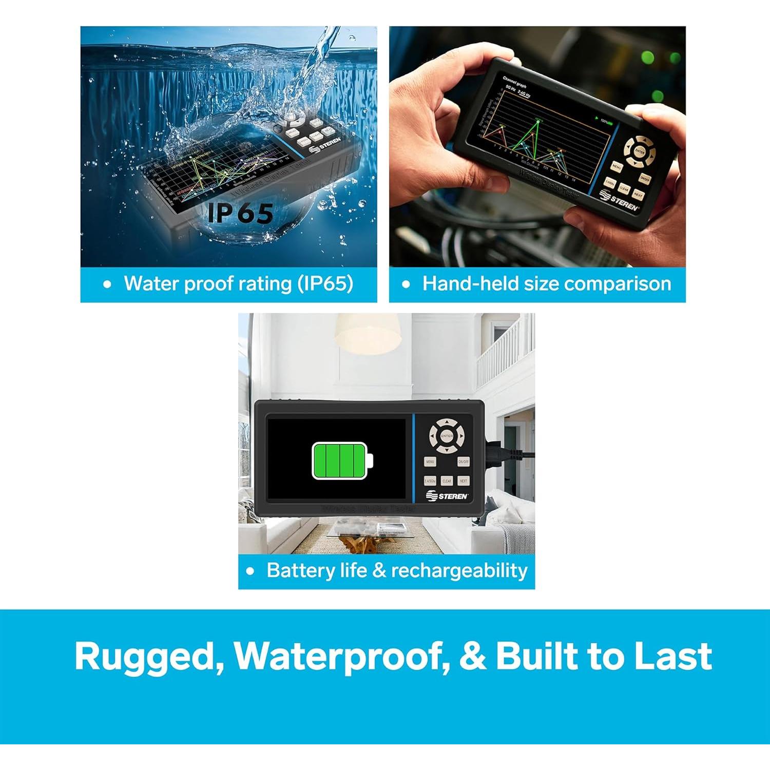 Probador Inalámbrico de Pantalla STEREN WT-500 2.4GHz y 5GHz