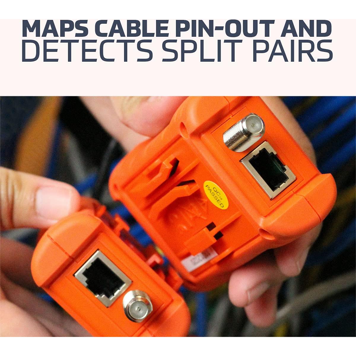 Probador de Cable de Red Tempo PA1594 - Continuidad RJ45 y Coaxial