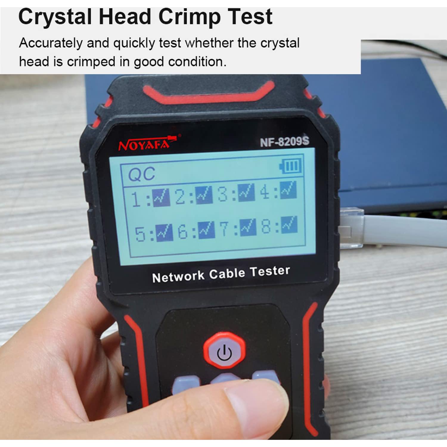Probador de Cable de Red NOYAFA NF-8209S con Modo Anti-Interferencia