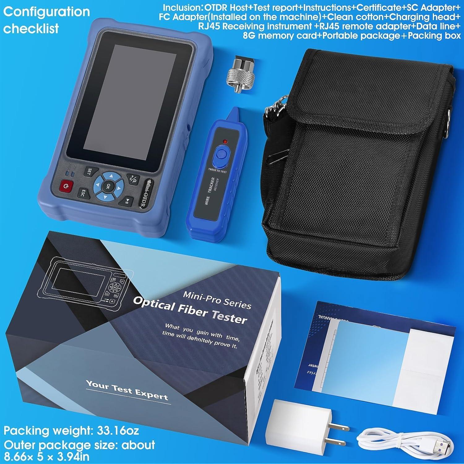 Probador OTDR A-800A Sumchan 12 en 1 Pantalla Táctil 100km