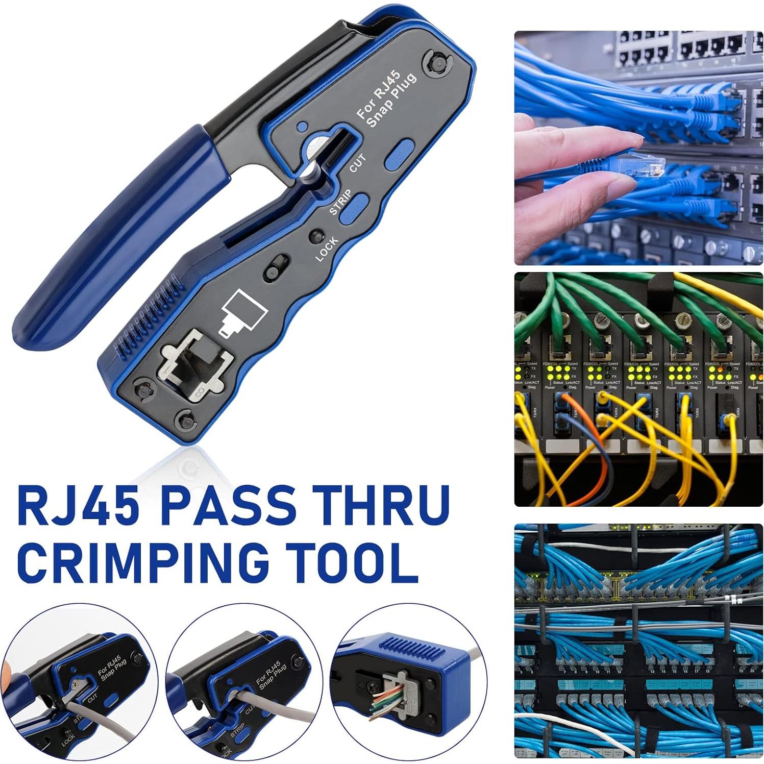 Kit de Crimpado RJ45 YWNEGWE con Probador y 20 Conectores