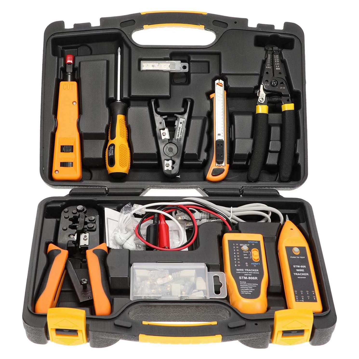 Kit de Herramientas de Red InstallerParts 15 en 1 - Crimpadora, Probador, Cortadora