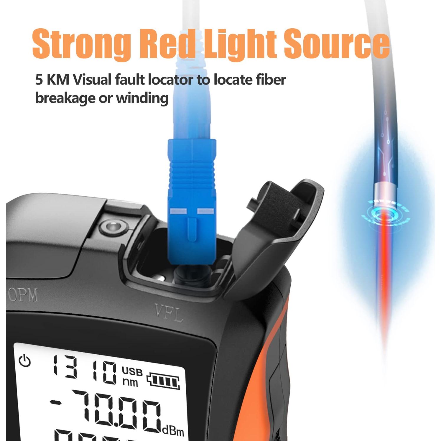 Medidor de Potencia Óptica YGGYM Y8 con Localizador de Fallas