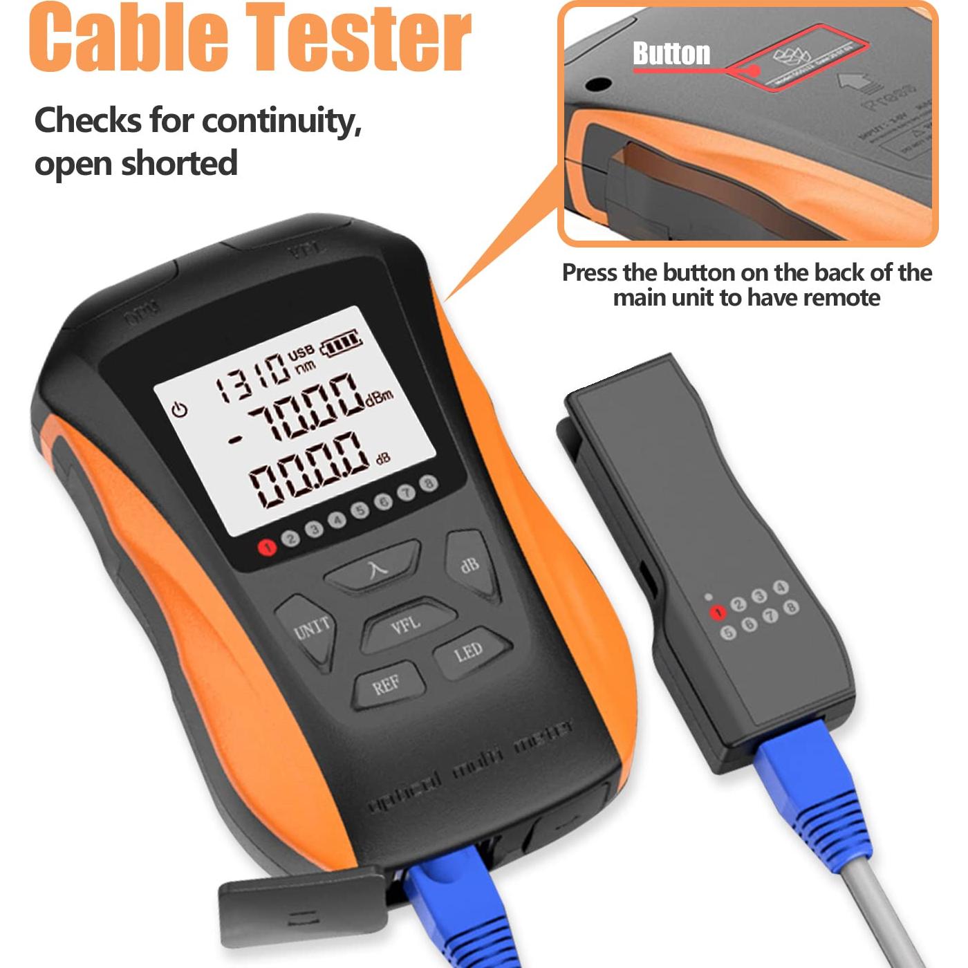 Medidor de Potencia Óptica YGGYM Y8 con Localizador de Fallas