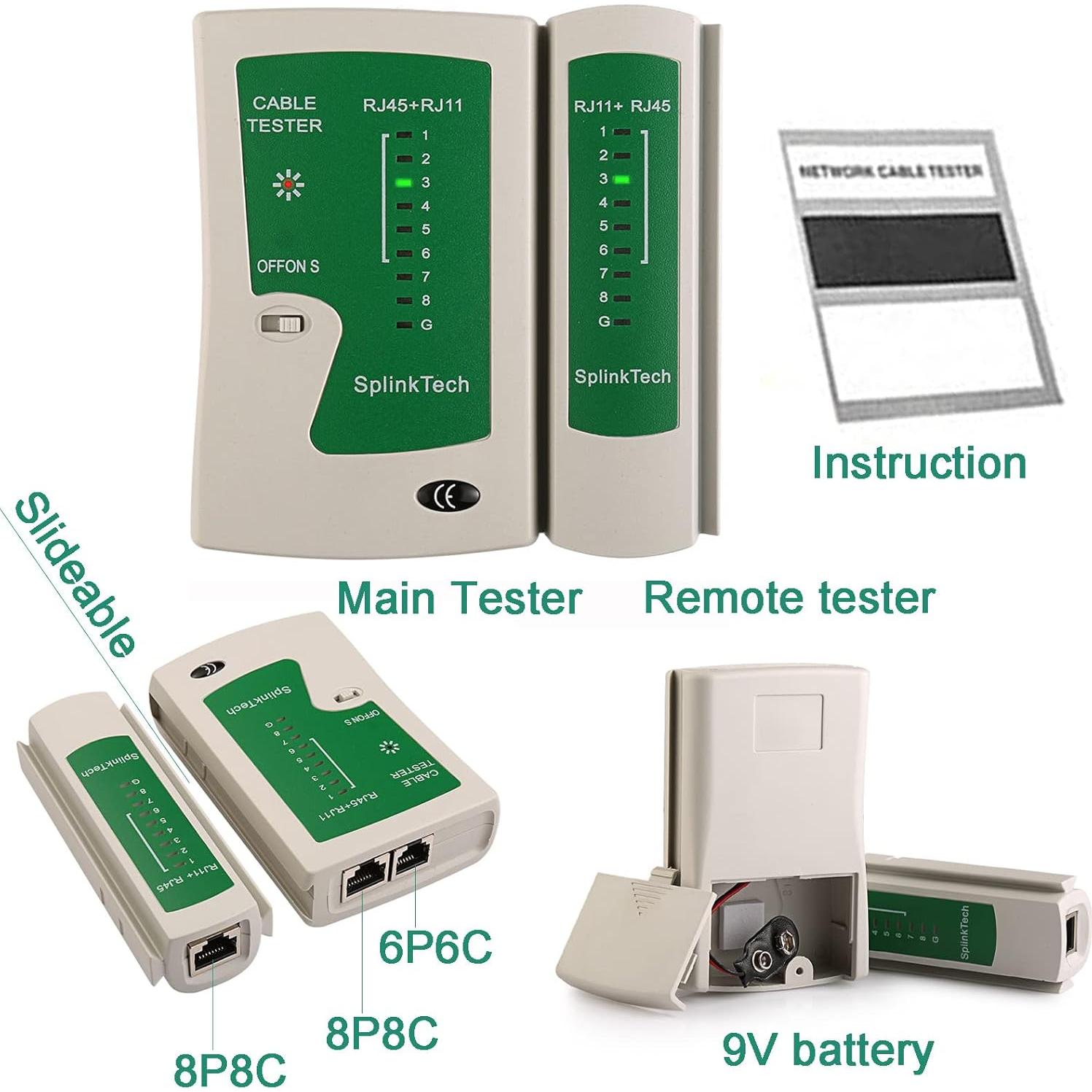 Kit de Herramientas de Red HIIJA 9 en 1 Crimpadora RJ45