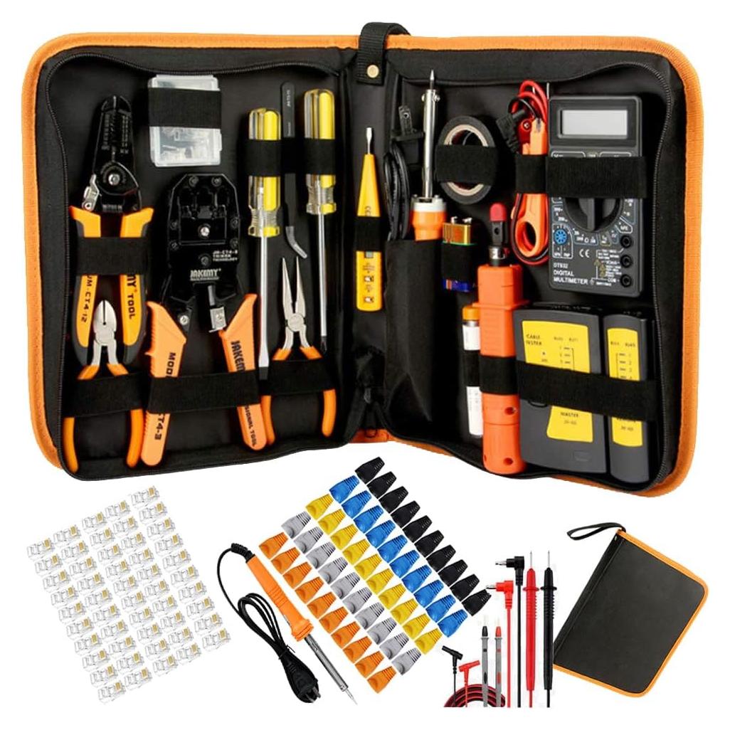 Kit de Crimpado RJ45 LEATBUY-TECH con 50 Conectores y Probador