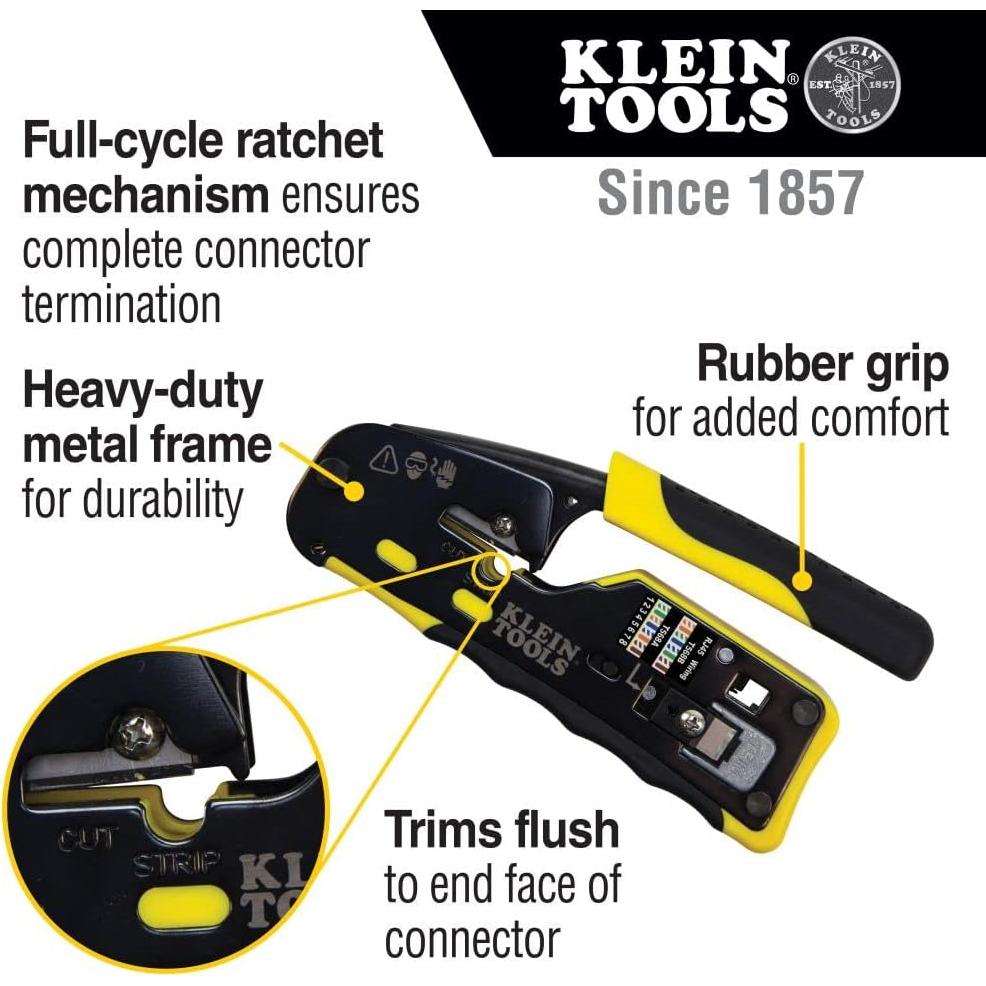 Klein Tools Crimpadora Modular y Probador de Cable Ethernet