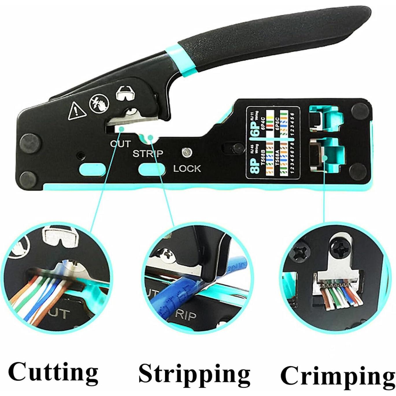 Kit de Herramientas de Crimpado RJ45 Gaobige con Estuche