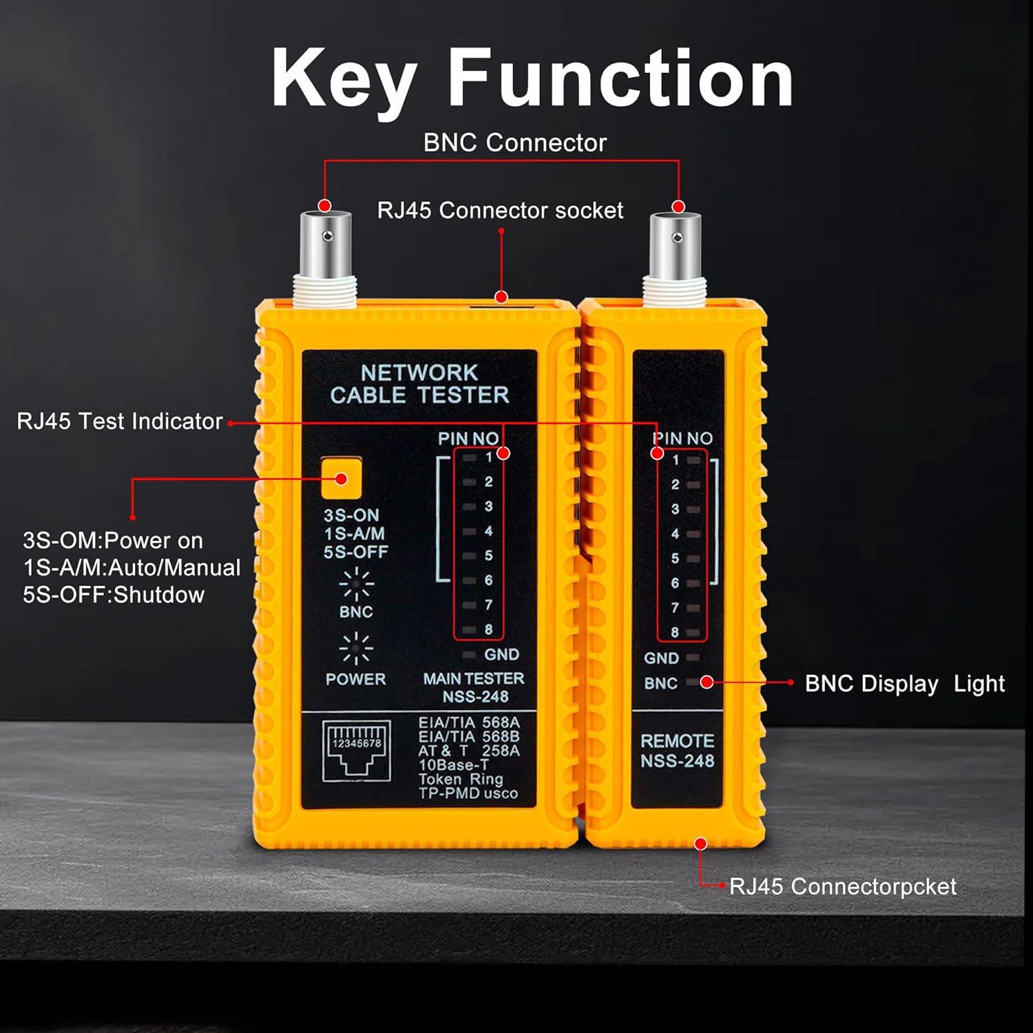 Probador de Cable Coaxial y Ethernet Treedix TRX5-0757R