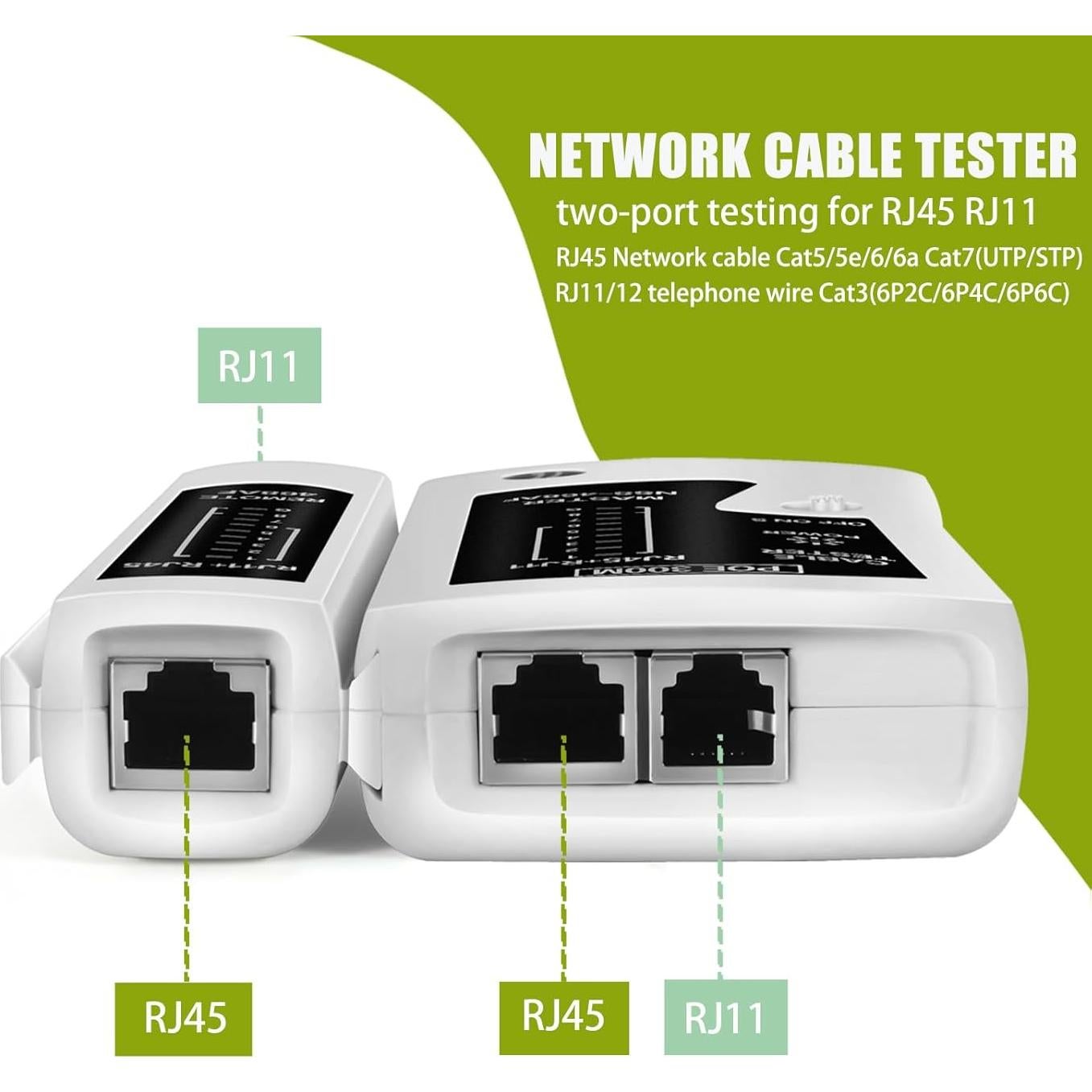Probador de Cable Ethernet RJ45 AOWIZ Cat5 Cat6 Cat7
