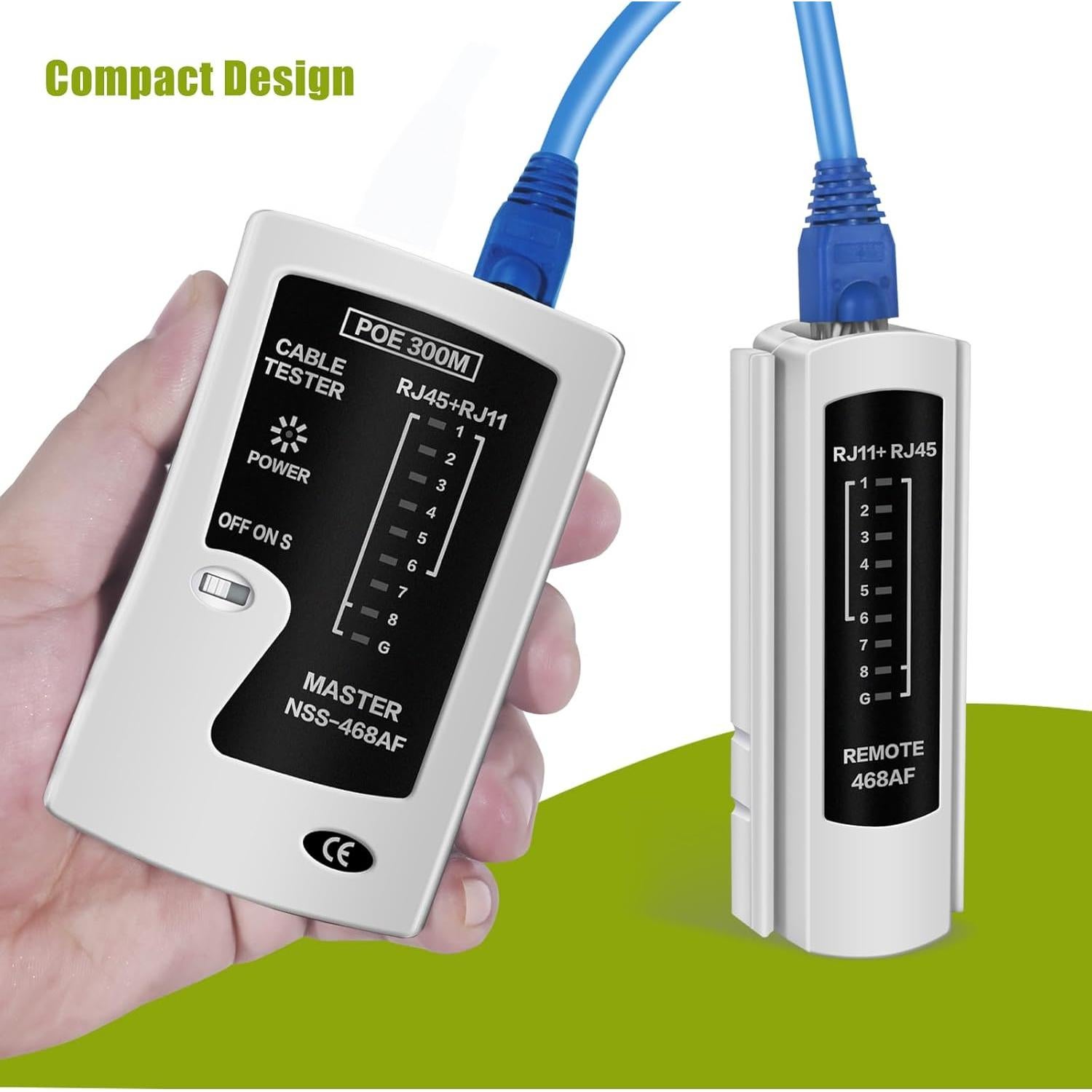 Probador de Cable Ethernet RJ45 AOWIZ Cat5 Cat6 Cat7