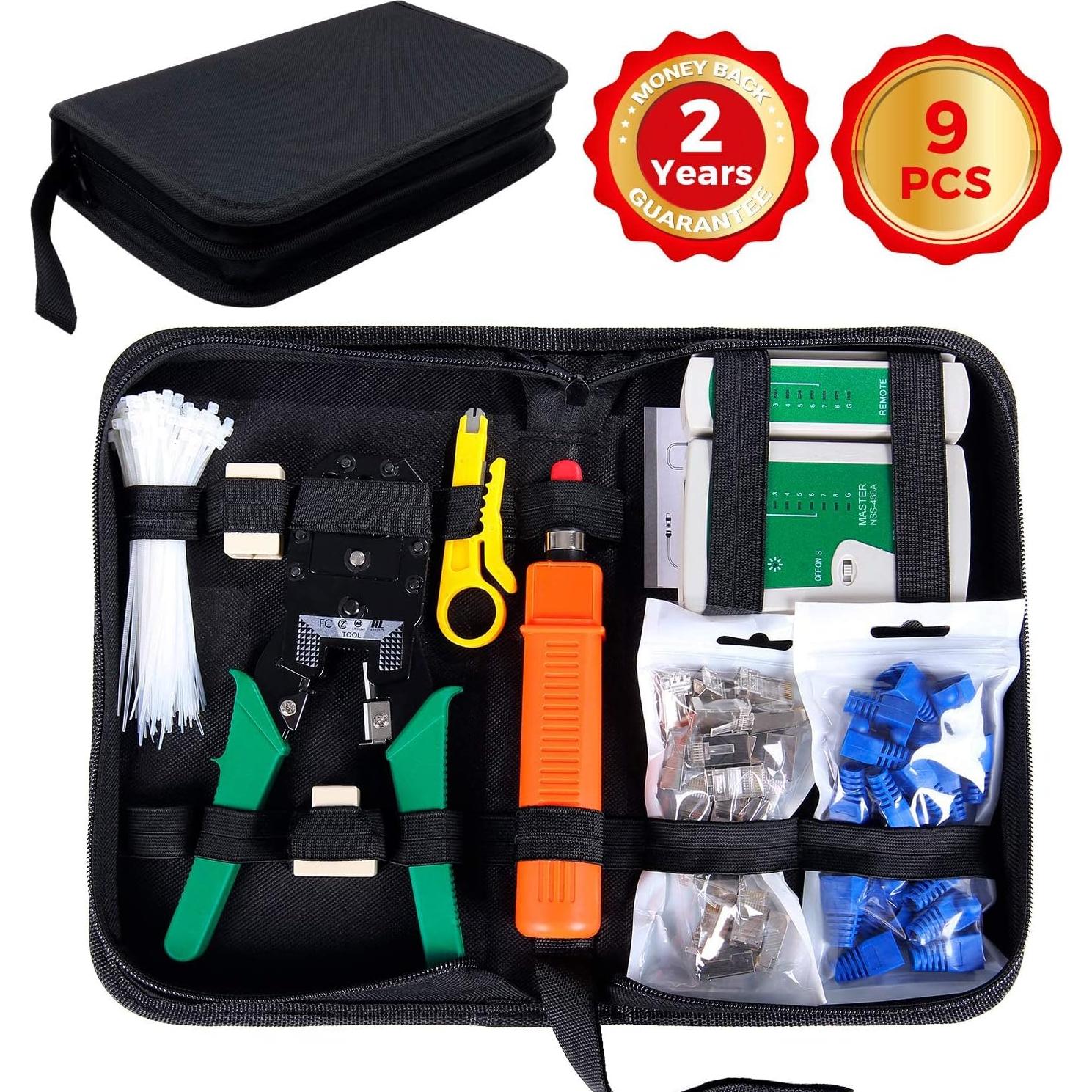 Kit de Herramientas de Crimpado 9 en 1 SGILE para Redes