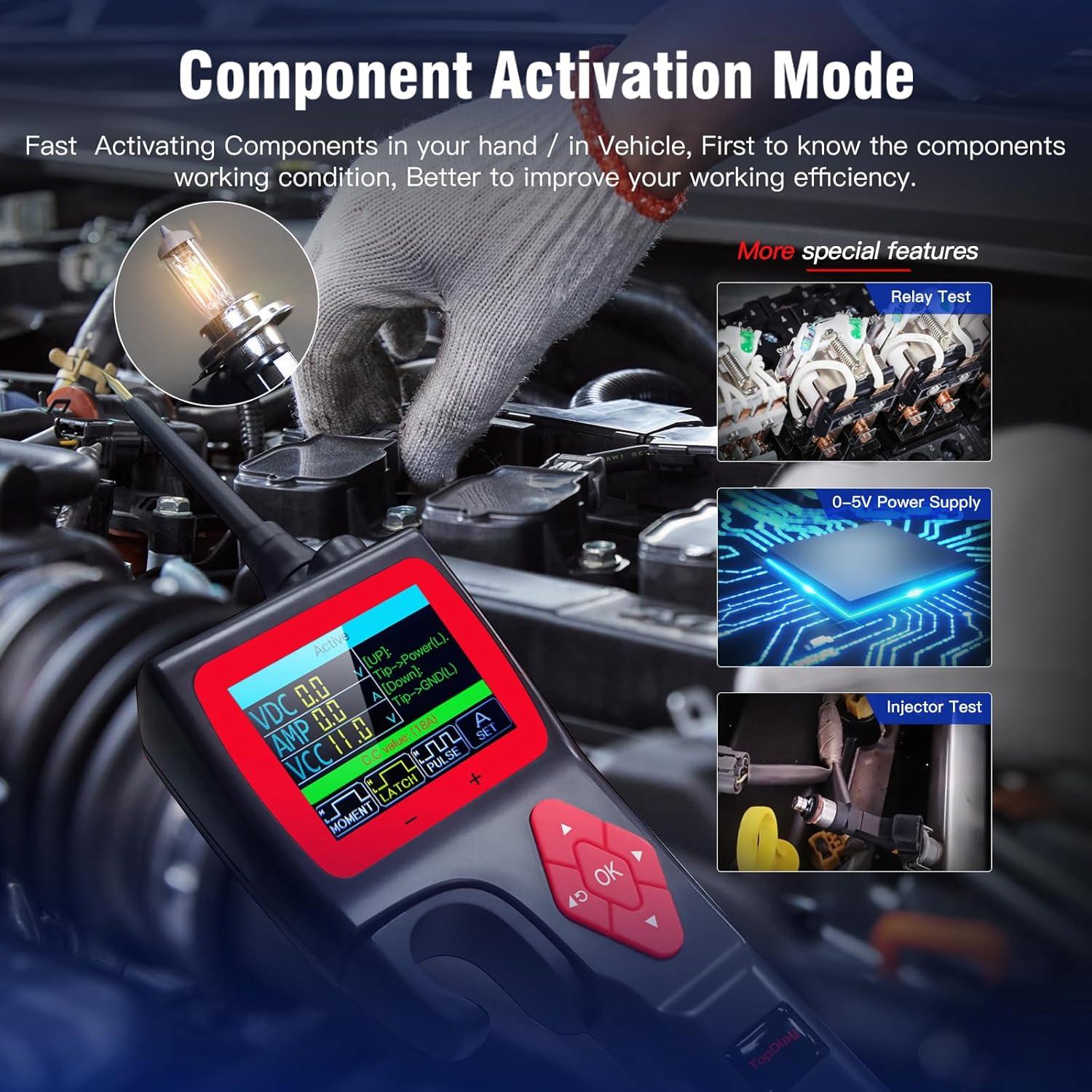 TopDiag P200 Probador de Circuitos Automotriz 9-30V Multímetro