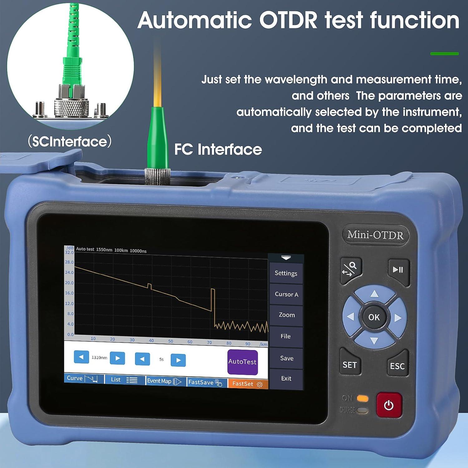 Probador de Fibra Óptica A-800A SAIVXIAN 12 en 1 100km