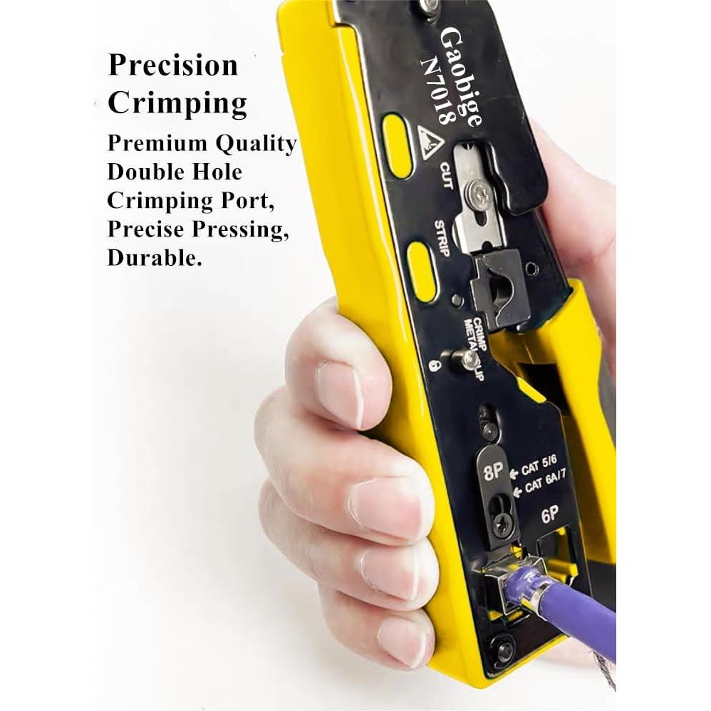 Kit de Crimpado RJ45 Gaobige Cat7 Cat6A Cat6 Cat5e Cat5