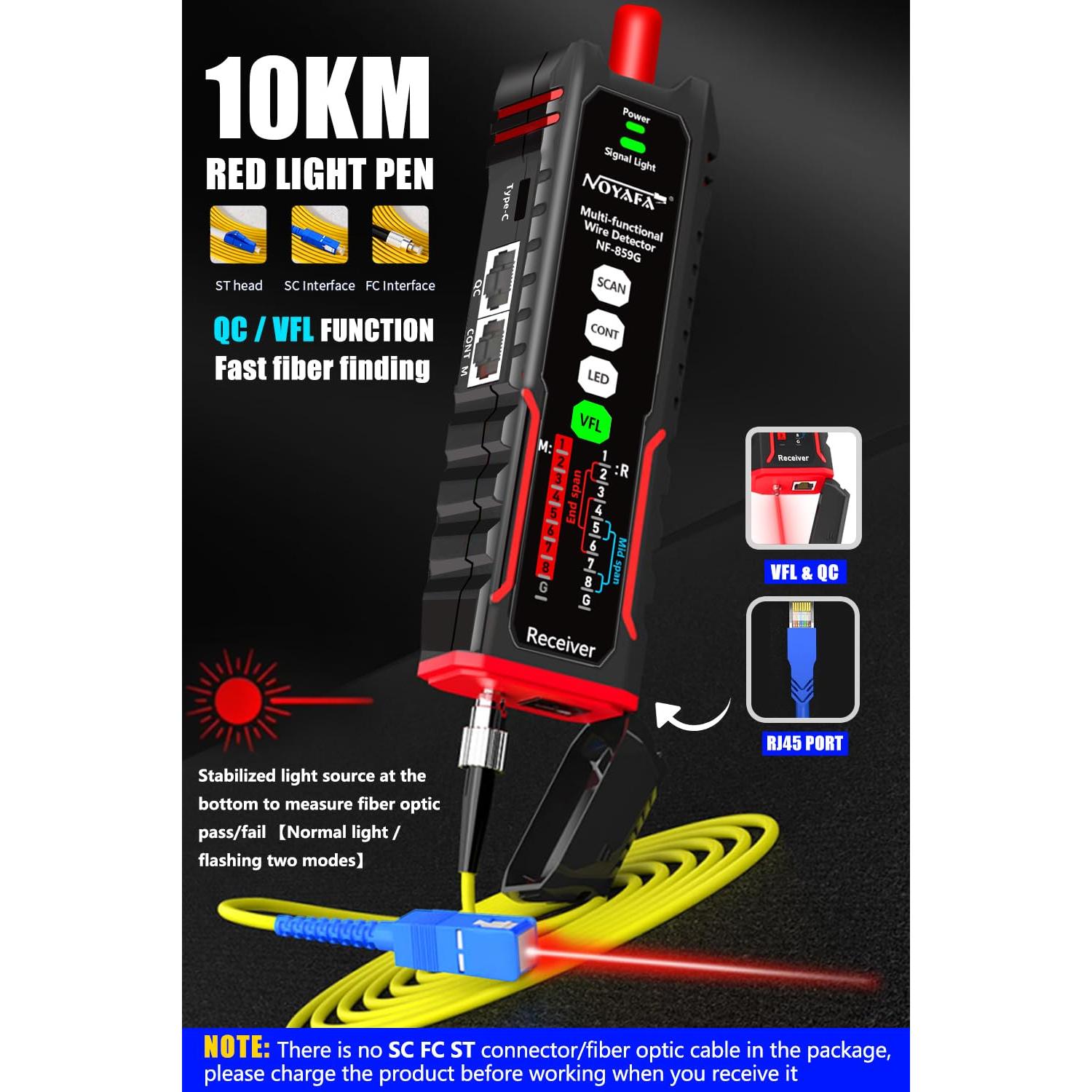 Probador de Cable de Red ZHOUCE NF-859MG para POE y Ethernet