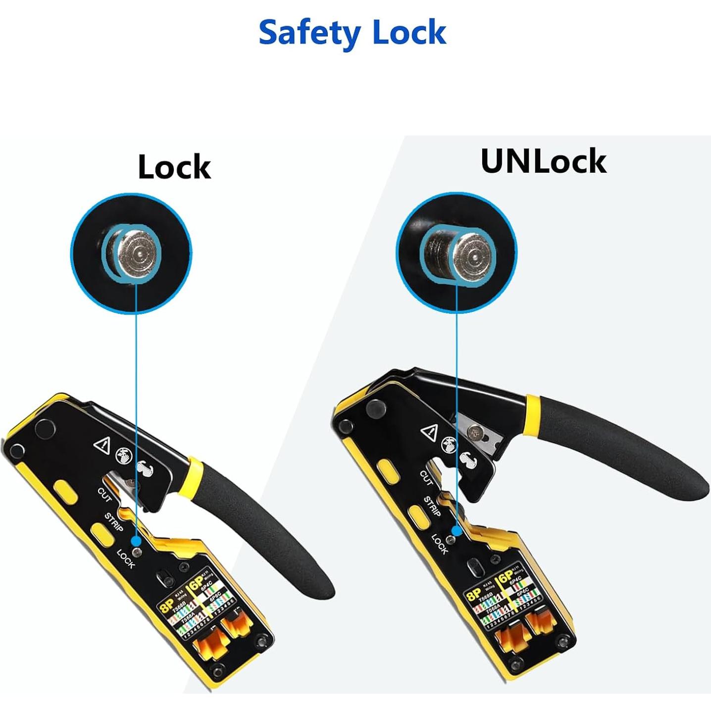 Kit de Herramienta de Crimpado RJ45 CEFOJQAO Cat5 Cat6 Cat7