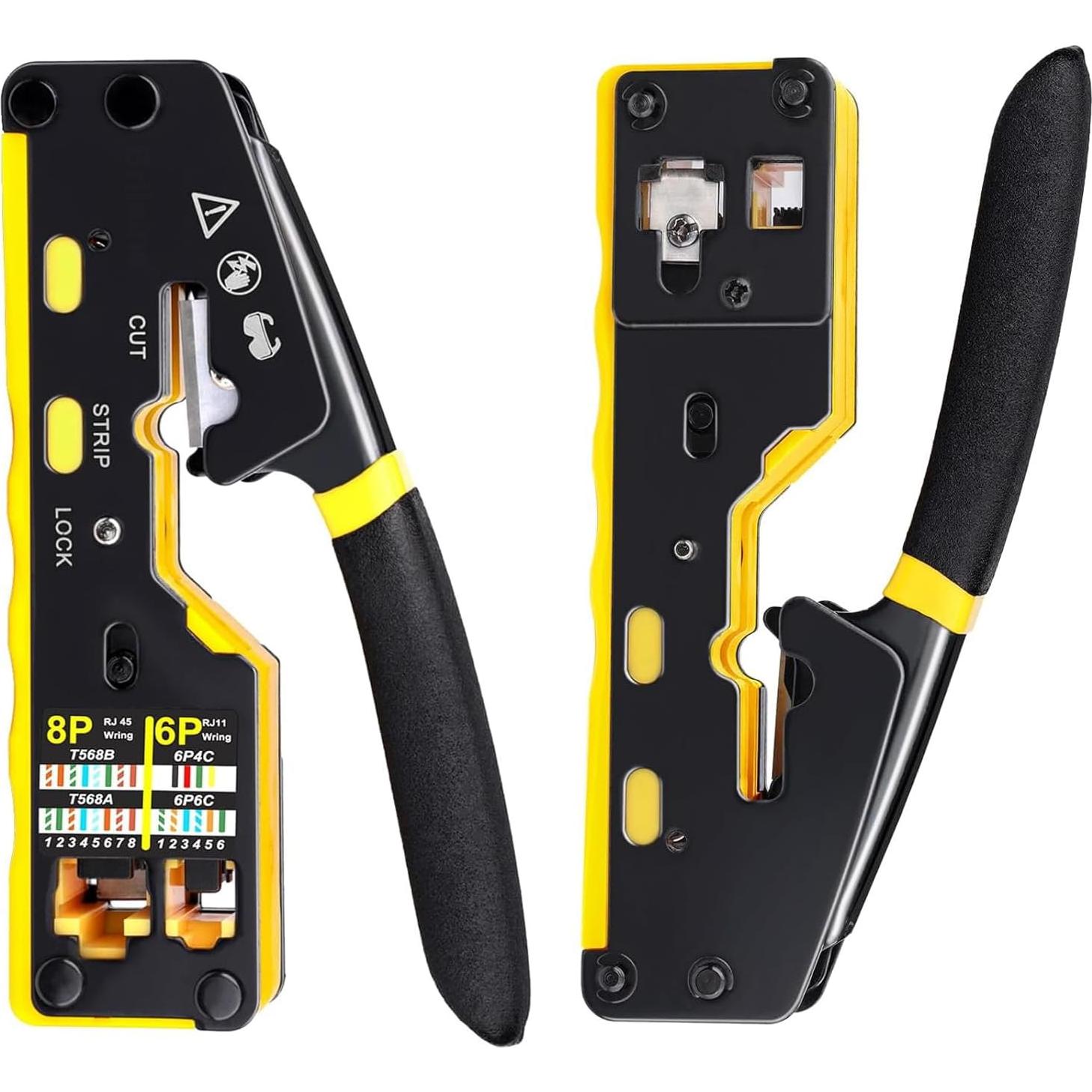 Kit de Herramienta de Crimpado RJ45 CEFOJQAO Cat5 Cat6 Cat7