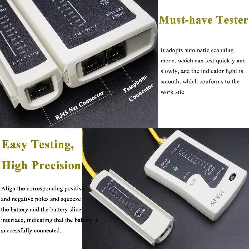 Kit Crimpador RJ45 LEATBUY-TECH con 50 Conectores y Probador